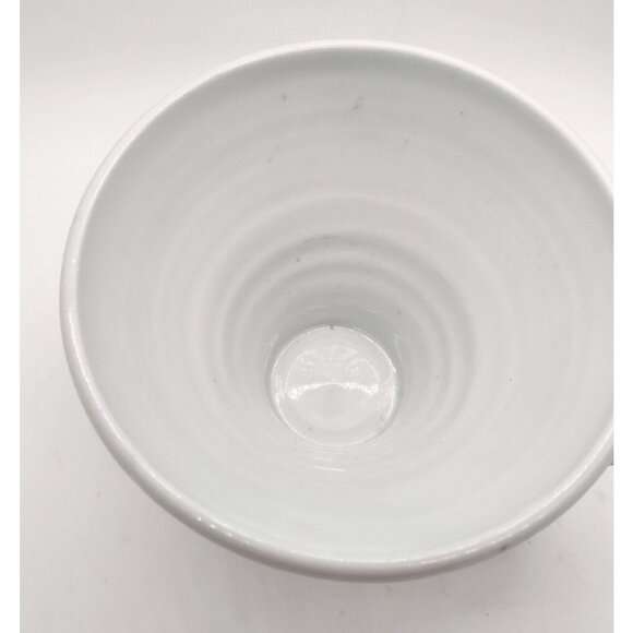 Studio Pottery Signed Hiulmm Abstract Footed Coffee Mug Pink Raised Relief - Picture 5 of 7